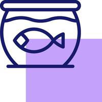 Fish bowl icon with a fish in it vector