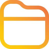 A folder icon with a yellow and orange background vector