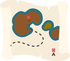 A map with a small island and a small island vector