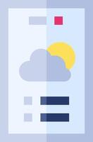 A weather app icon with a cloud and sun vector