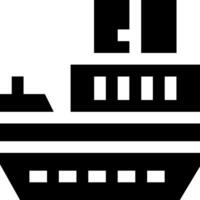 A black and white image of a ship vector