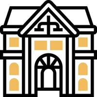 A building with a cross on it vector