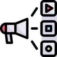 A megaphone and a game icon vector