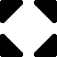 A black and white square with three arrows vector