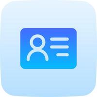 A blue icon with a person on it vector