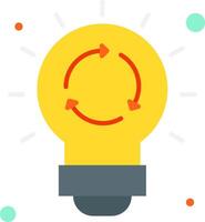 An idea light bulb with arrows going around it vector