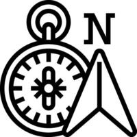 A compass and a compass icon on a white background vector