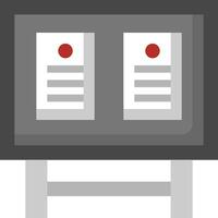 A voting machine with two red dots on it vector