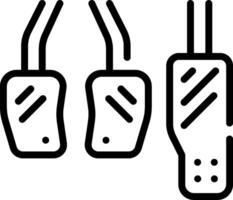 Two remote controls with wires attached to them vector