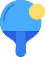 A ping pong paddle with a ball on top vector