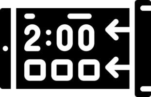 A black and white clock with a timer on it vector