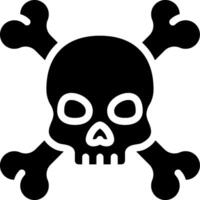 A skull and crossbones icon on a white background vector