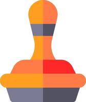 A stamp with a red and orange color vector