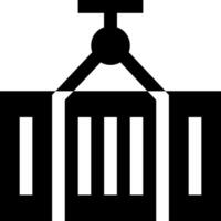 A black and white image of a building with a tower vector