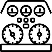 A black and white image of a clock and a timer vector