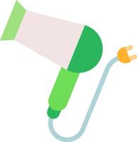 A blow dryer with a plug and a cord vector