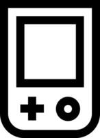 A black and white image of a game console vector