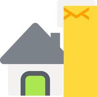 A house with an envelope and a mailbox vector