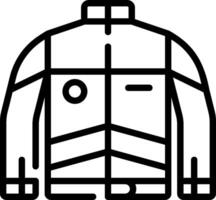 A black and white line drawing of a jacket vector
