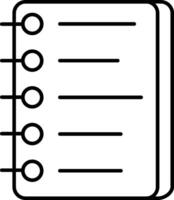 A notebook with a pen and pencil on it vector