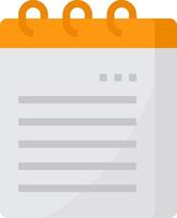 A calendar icon with a pen and paper vector