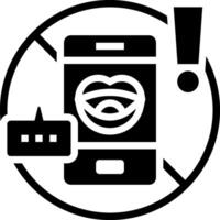 No texting in car icon vector