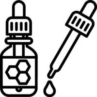 A bottle of liquid and a syringe vector