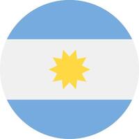 The flag of uruguay in a circle vector