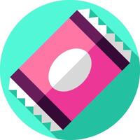 A candy bar icon in a flat design vector