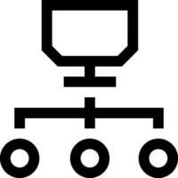 A black and white image of a computer with three circles vector