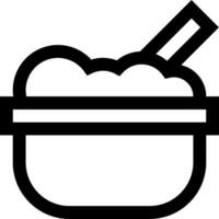 Ice cream icon with a spoon and a bowl vector