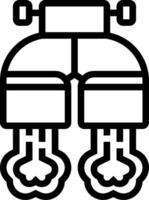 A black and white drawing of a pair of boots vector