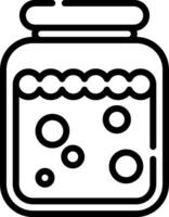 A jar with bubbles inside on a white background vector