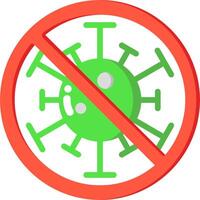 A sign that says no virus allowed vector