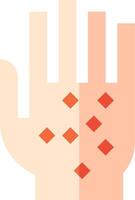 A hand with red dots on it vector