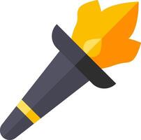 A torch with a flame on it vector