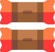 Two red and brown boxes with a red bow vector