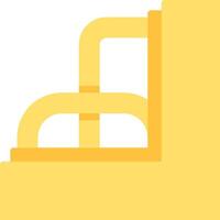 A yellow pipe with a yellow handle vector