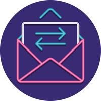 Email marketing icon with arrow pointing to the right vector