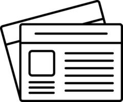 A newspaper icon on a white background vector