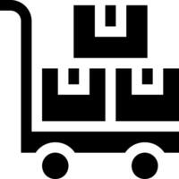 A black and white image of a shopping cart vector
