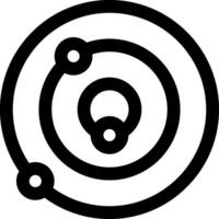 A black and white image of a circle with a circle inside vector