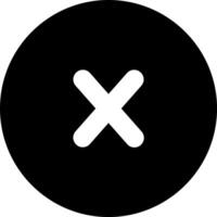 An x symbol in a black circle vector