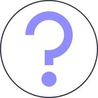A question mark in a circle on a white background vector
