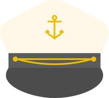 A sailor hat with an anchor on it vector