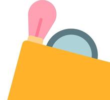 A yellow wallet with a pink light bulb vector