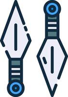dos cuchillos con un azul encargarse de y un negro encargarse de vector