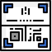 A square with a blue and white square vector
