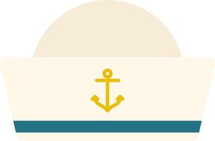 A sailor hat with an anchor on it vector
