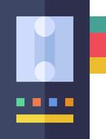 A flat icon of a phone with a colorful background vector